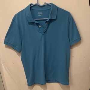 Sky Blue J. Crew Flex Pique Polo Shirt Cotton Blend SZ M